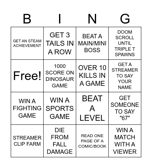BINGO Card