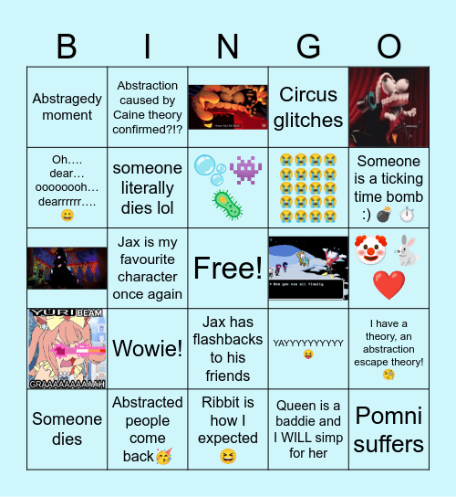 TADC Episode 8 Bingo! Bingo Card