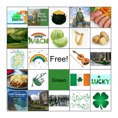 St. Patty's Day JINGO Bingo Card