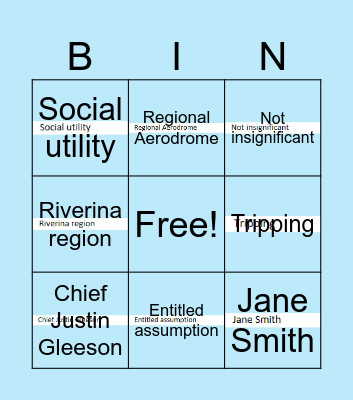 Webinar: Obvious Risks, Defects & Council Liability Bingo Card