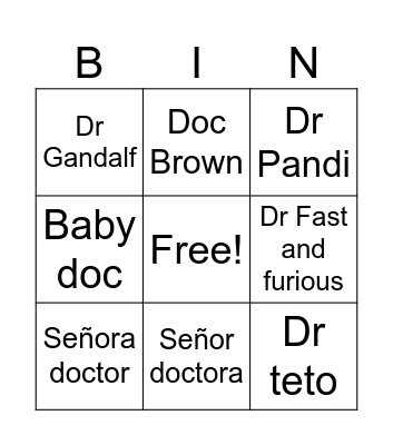 Drdrdr Bingo Card