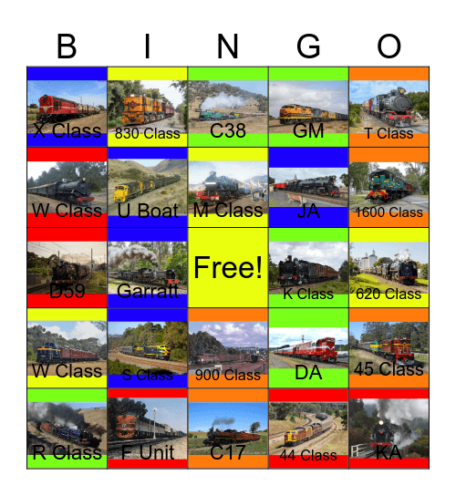 Preserved Engines of Oceania that I would like to design one day Bingo Card