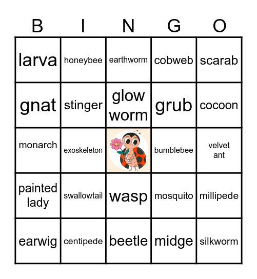 Bug Bingo! Bingo Card