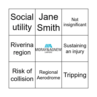 Obvious Risks, Defects & Council Liability Bingo Card