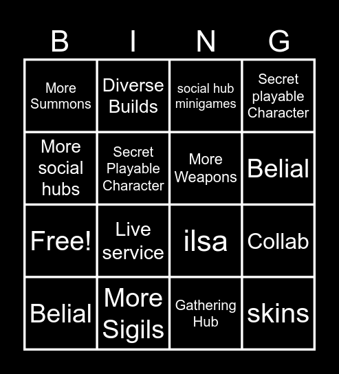 GBF Relink: Endless Ragnarök Bingo Card