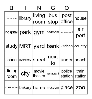 6th location+ Bingo Card