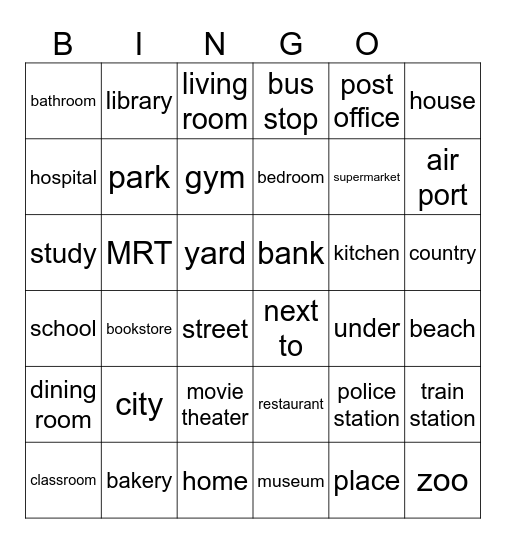 6th location+ Bingo Card