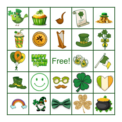 St. Patrick's Day Bingo Card