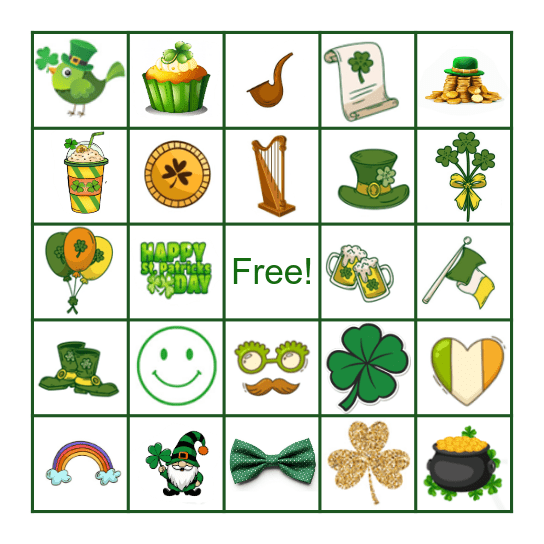 St. Patrick's Day Bingo Card