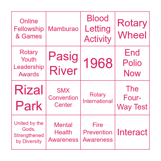 Share & Luck: Online Bingo Night Bingo Card
