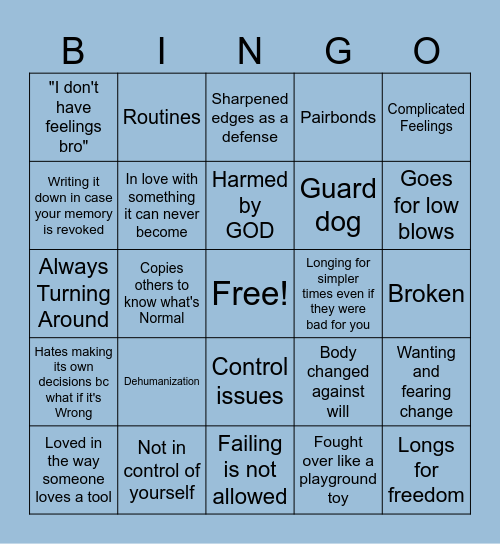 Warden/Atlas Bingo Card
