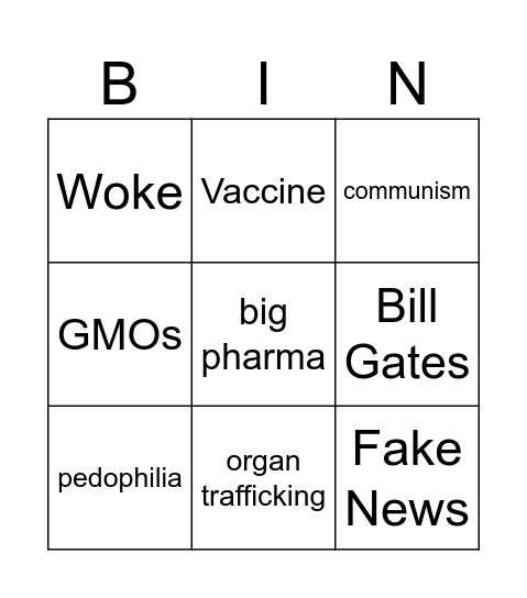 Schwurbelbingo Card
