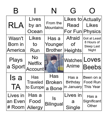 3RD BRYAN Bingo Card