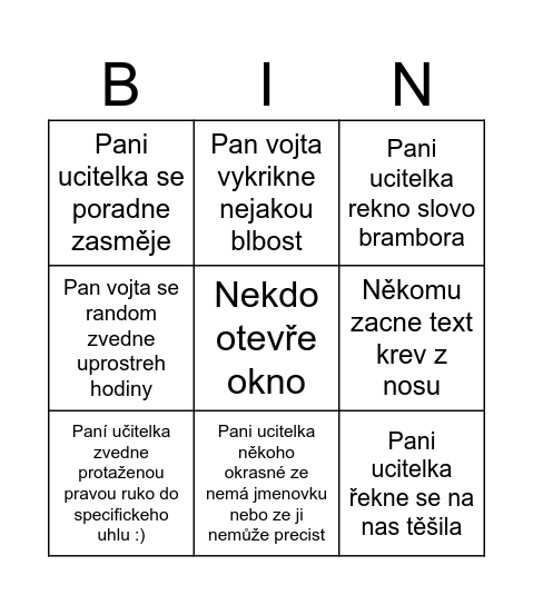 Biologie Bingo Card