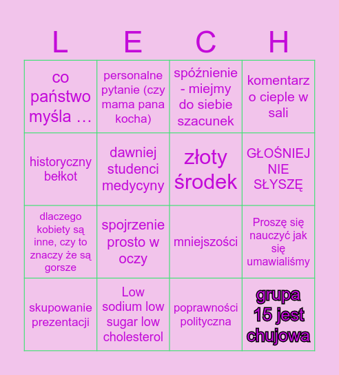 bingo Card