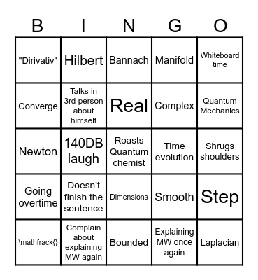 Hylleraas Bingo Card
