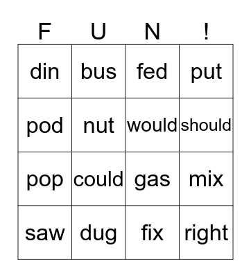 Bingo Card