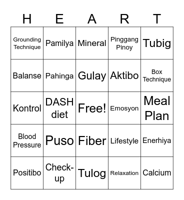 Please Be Careful With Your Heart Bingo Card