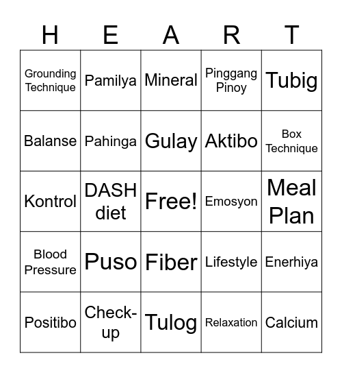Please Be Careful With Your Heart Bingo Card