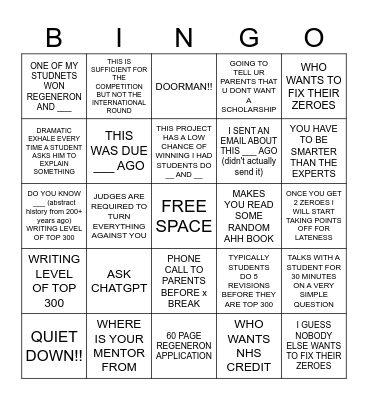 DR SHAPOVALOV BINGO Card