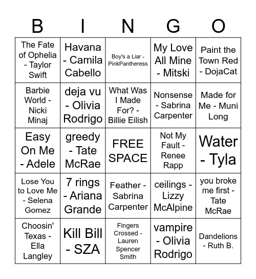 Women's History Month Bingo Card