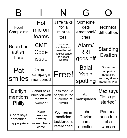 DARILYN MOYER! Bingo Card