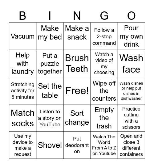 E-Learning Bingo Card