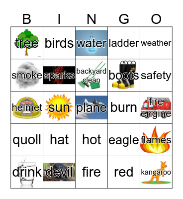 Fire Safety and Hot Weather  Bingo Card