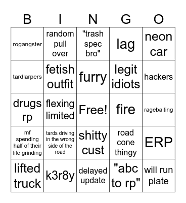 gv bingo Card
