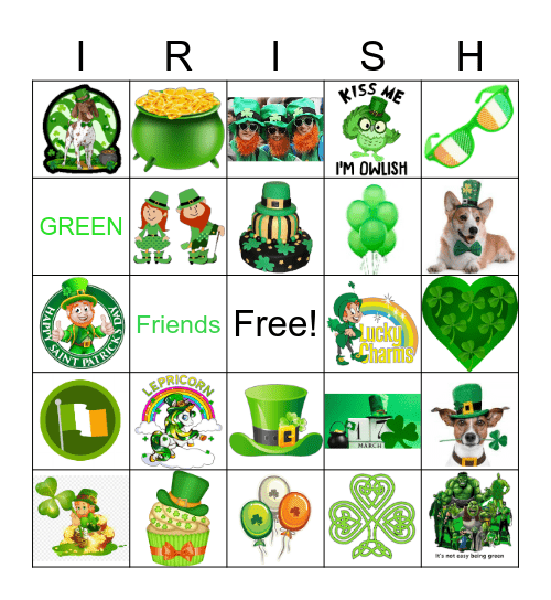 Happy St. Patricks Day Bingo Card