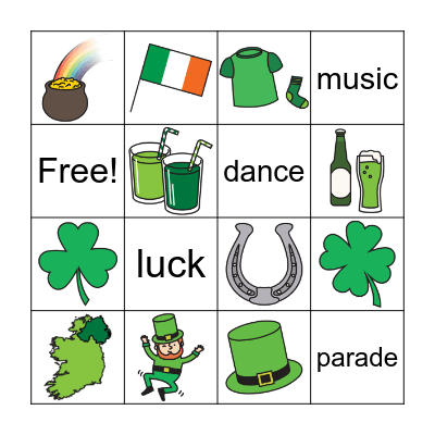 St. Patrick's Day Bingo Card