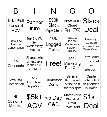 5 FOR 5 Bingo Card