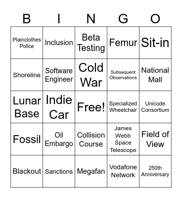 CNN 10 3/12/26 Bingo Card