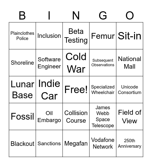 CNN 10 3/12/26 Bingo Card