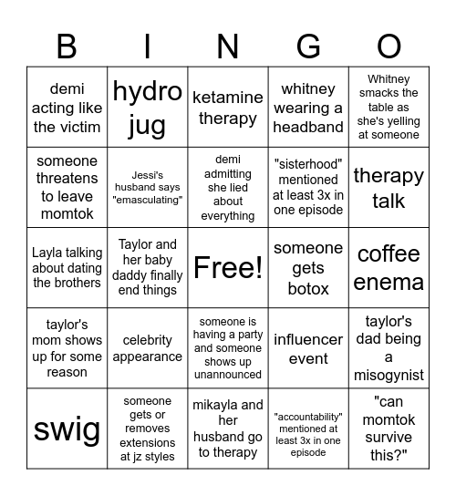slomw s4!!! Bingo Card