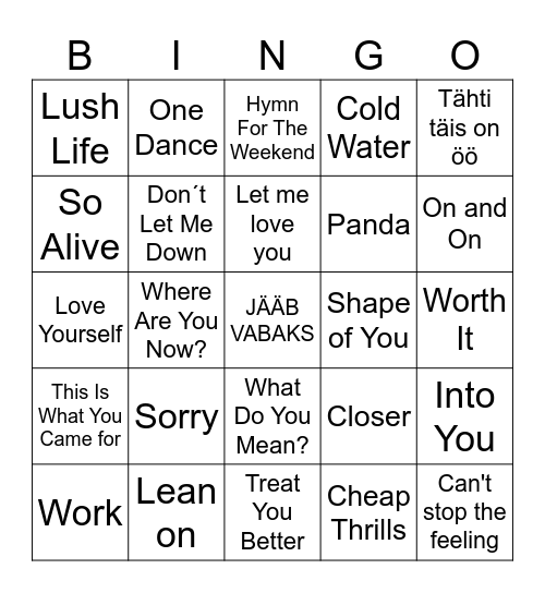 2016 SUHE Bingo Card