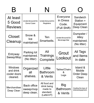 Spring Cleaning! Bingo Card