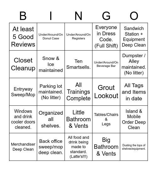Spring Cleaning! Bingo Card