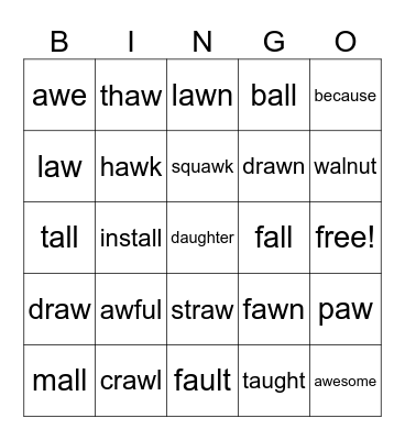 bingo Card