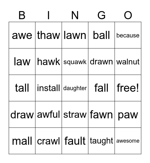bingo Card