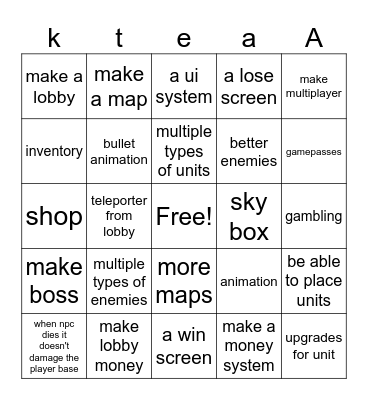 kristoffers game using ai Bingo Card