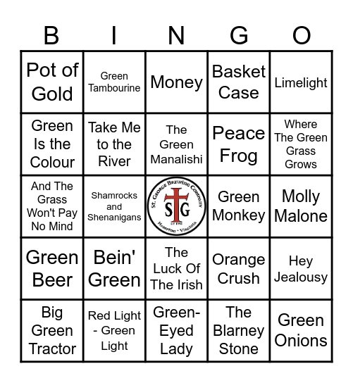 STG MUSIC BINGO - "GREEN" Bingo Card