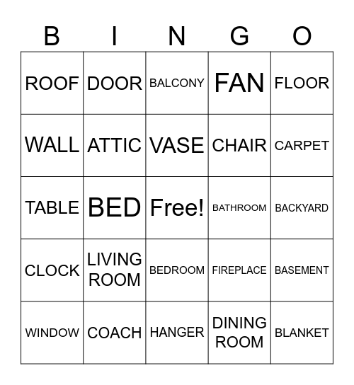 HOUSE Bingo Card