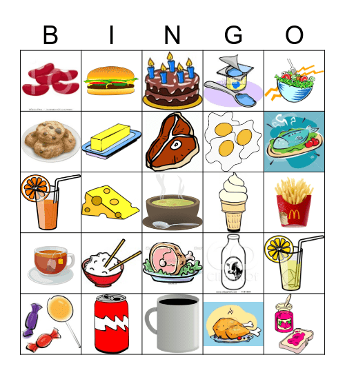 La Comida Bingo Card