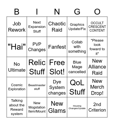 Live Letter Bingo Card
