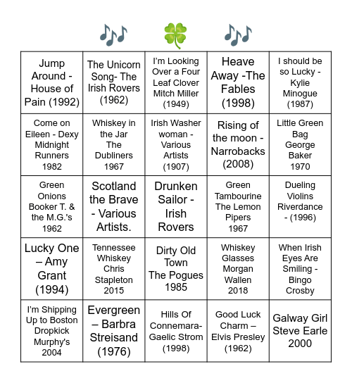 EVERYTHING ST. PATRICKS DAY Bingo Card