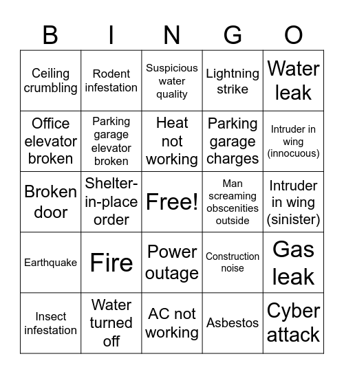 Rotunda Bingo Card