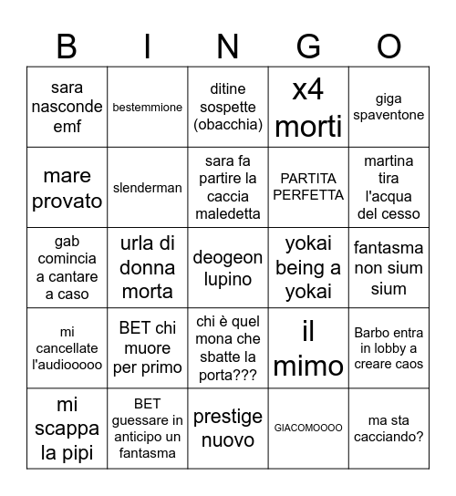 SUPER PHASMO BINGO #4 Bingo Card