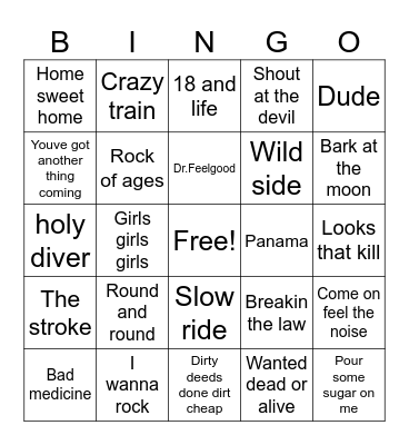 BIG HAIR DONT CARE Bingo Card