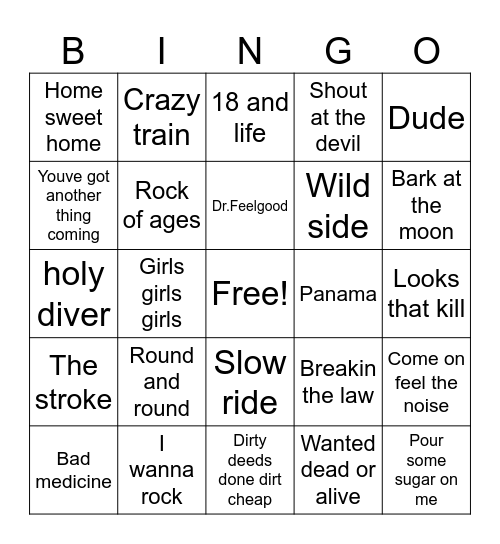 BIG HAIR DONT CARE Bingo Card